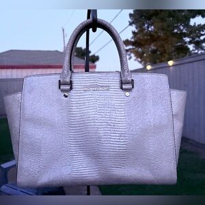 Michael Kors Silver Satchel